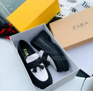 Zara Men's Loafers Feature a Black and White Color-Block Design