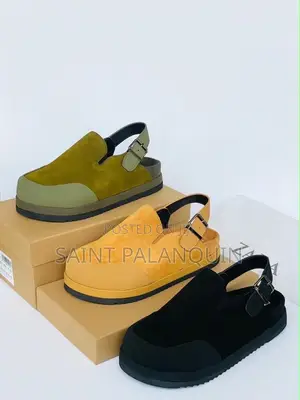 Zara Sandals an Olive Green Suede Upper and a Buckled Sling-Back Strap