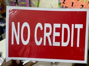No Credit Signage