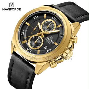 Naviforce Men Leather Chronograph Watch (NF 8075)