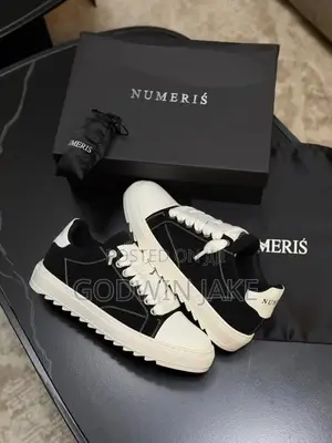 Numeris Premium Low-Top Sneakers – Black White | Unisex