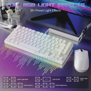 Attack Shark R82he Rt Wired RGB Mechanical Gaming Keyboard-White