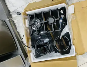 Fresh Sealed Kenwood Black Glass 2 Gas Burners and 2 Electric Hob