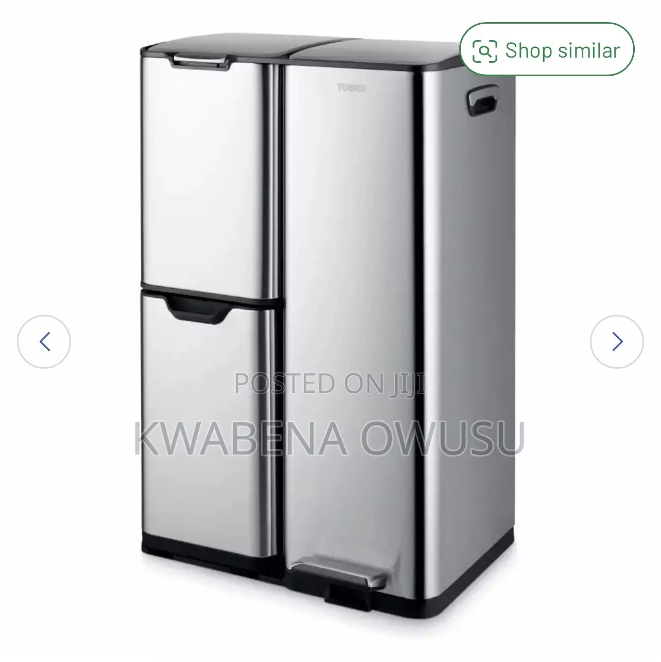 Tower 60litre Recycling Pedal Bin