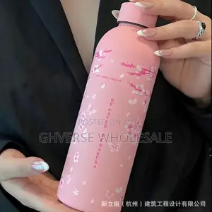 Floral Stainless Steel Insulated Vacuum Bottle