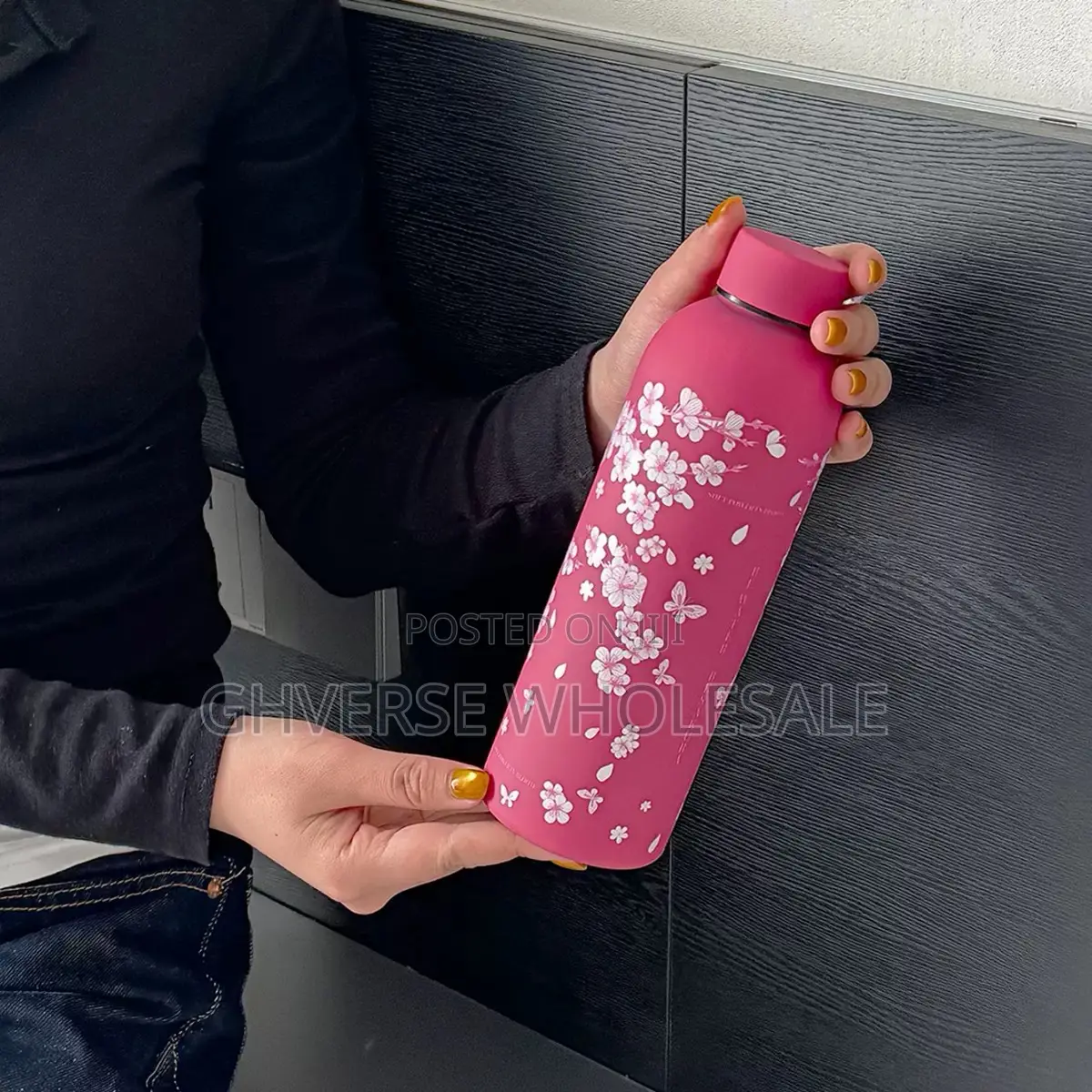 Floral Stainless Steel Insulated Vacuum Bottle