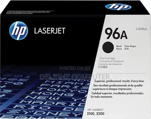 HP 96A Black Standard Yield Toner Cartridge (C4096A)