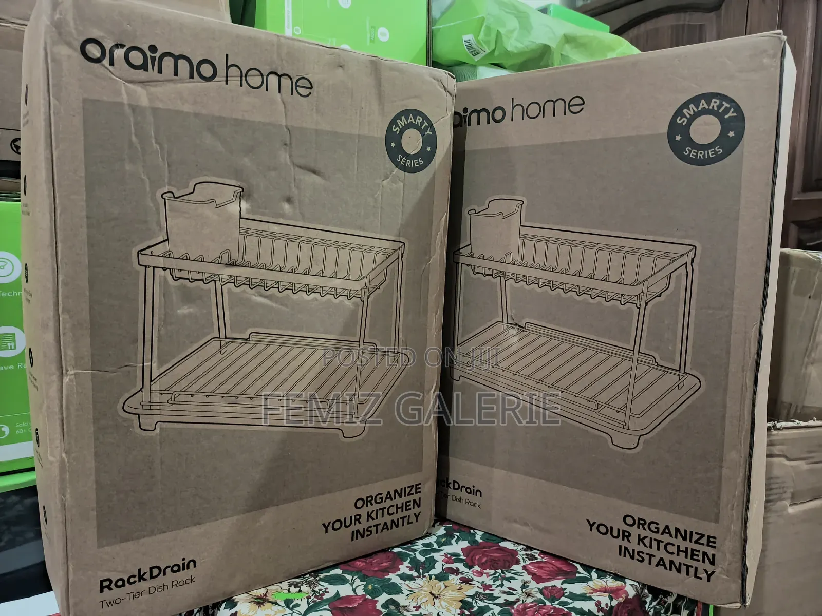 Oraimo Rackdrain Foldable Two-Tier Dish Rack With Guided Drainage