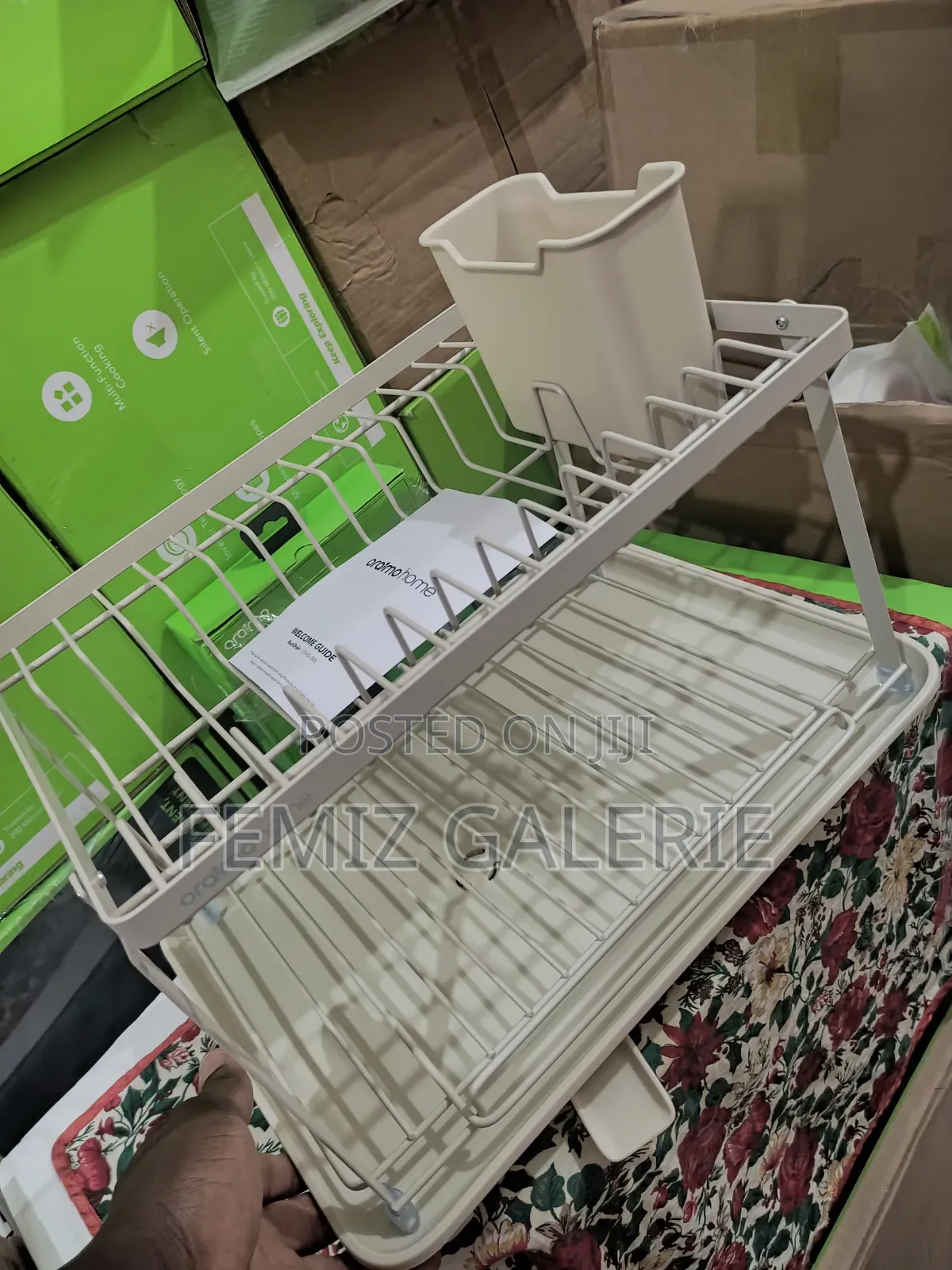 Oraimo Rackdrain Foldable Two-Tier Dish Rack With Guided Drainage