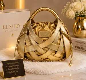 Luxury Classy Woven Handbag for Ladies With Top Handle (In a Box)