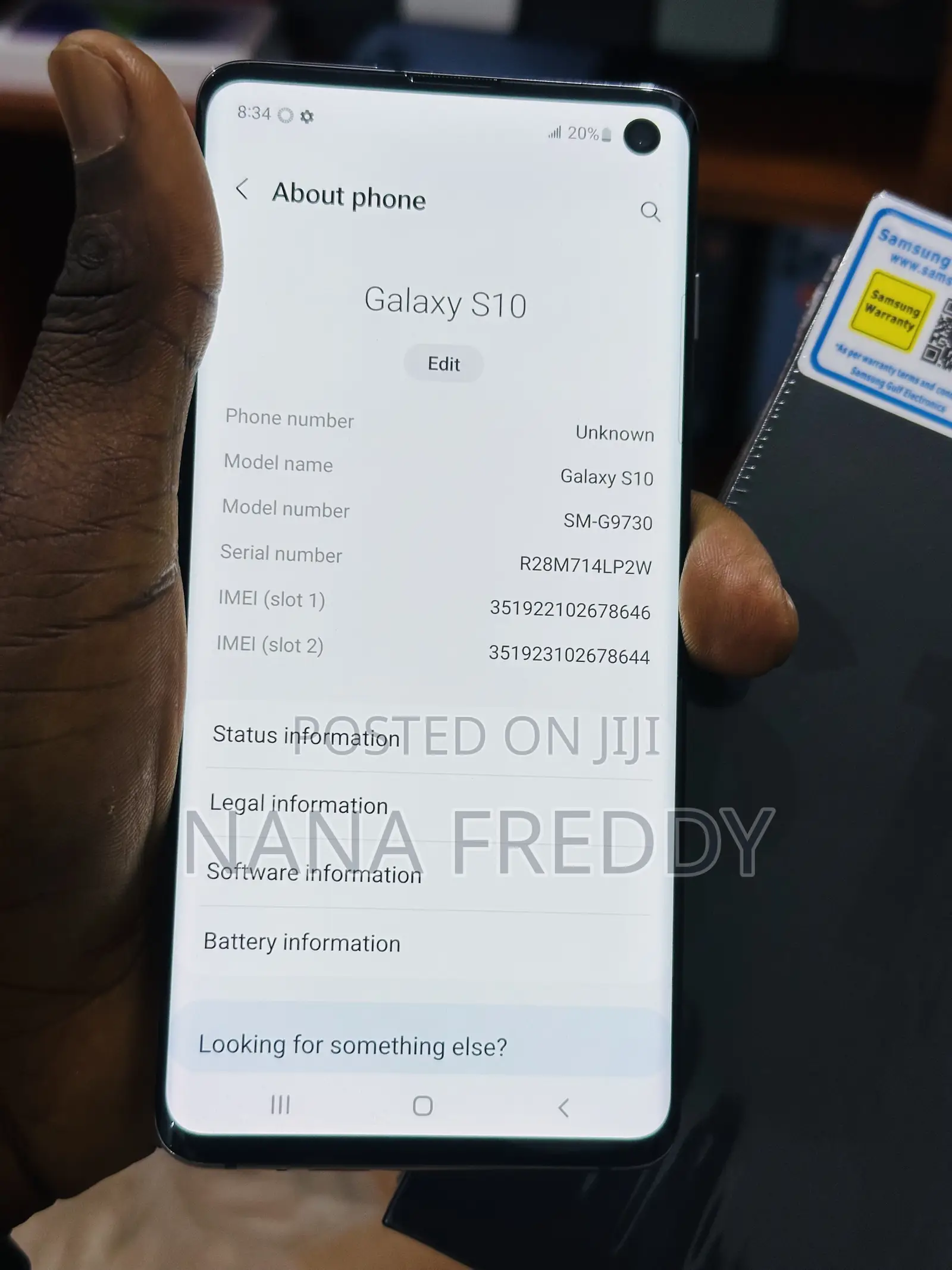 New Samsung Galaxy S10 128 GB Black