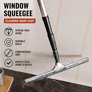 Glass Squeegee With Adjustable Stainless Steel Handle