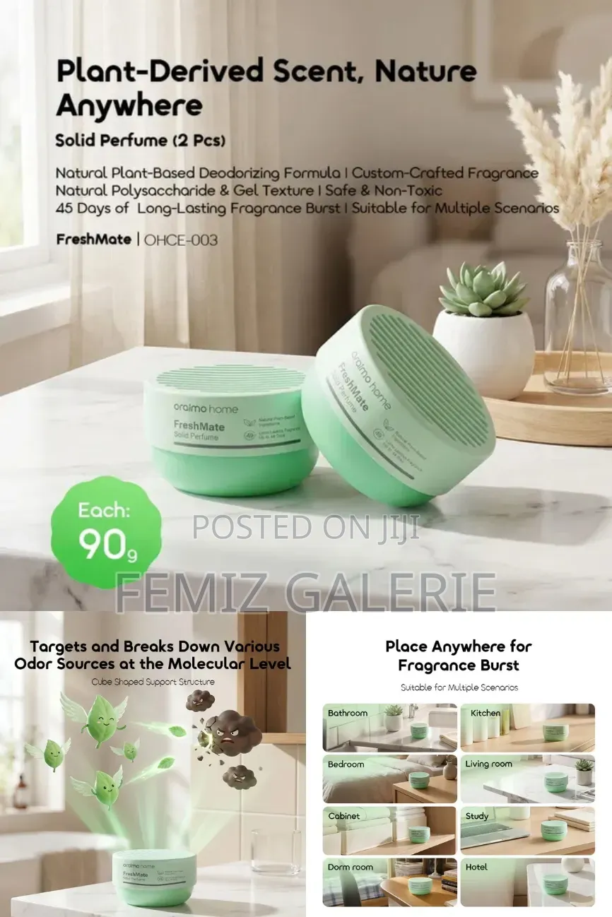 Oraimo FreshMate 90g Natural Long-Lasting Solid Perfume
