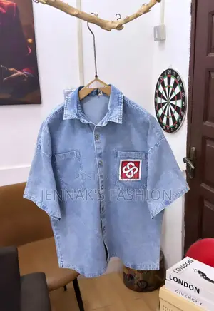Solid Washed Vintage Jeans Shirts