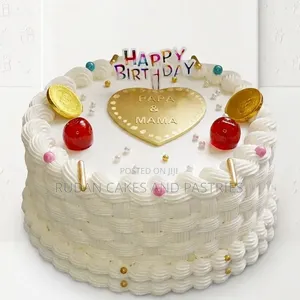 Elegant Customized Cake for Dad and Mum