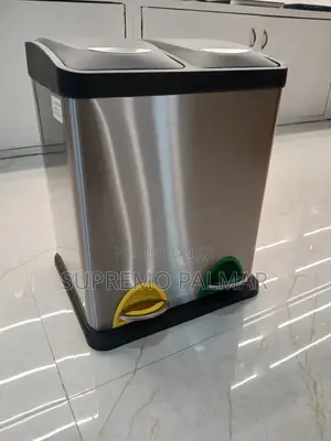 16 Liters Stainless Steel Double Pedal Bin