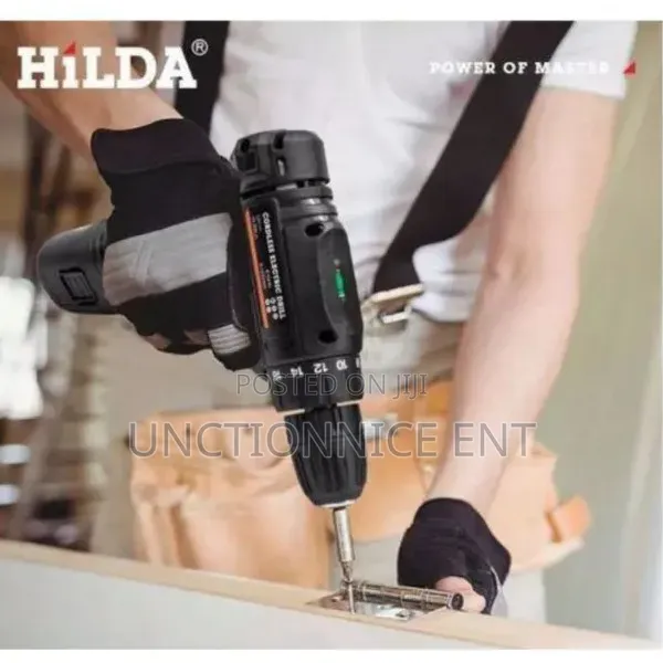 HILDA 12V Impact Cordless Tools Rechargeable Screwdriver Drill Set