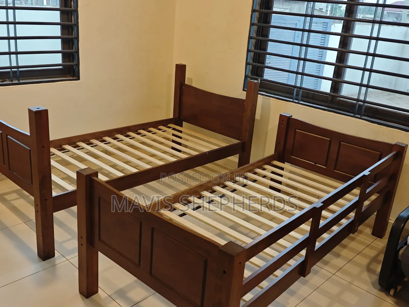 Foreign Wooden Twin Bunk Bed