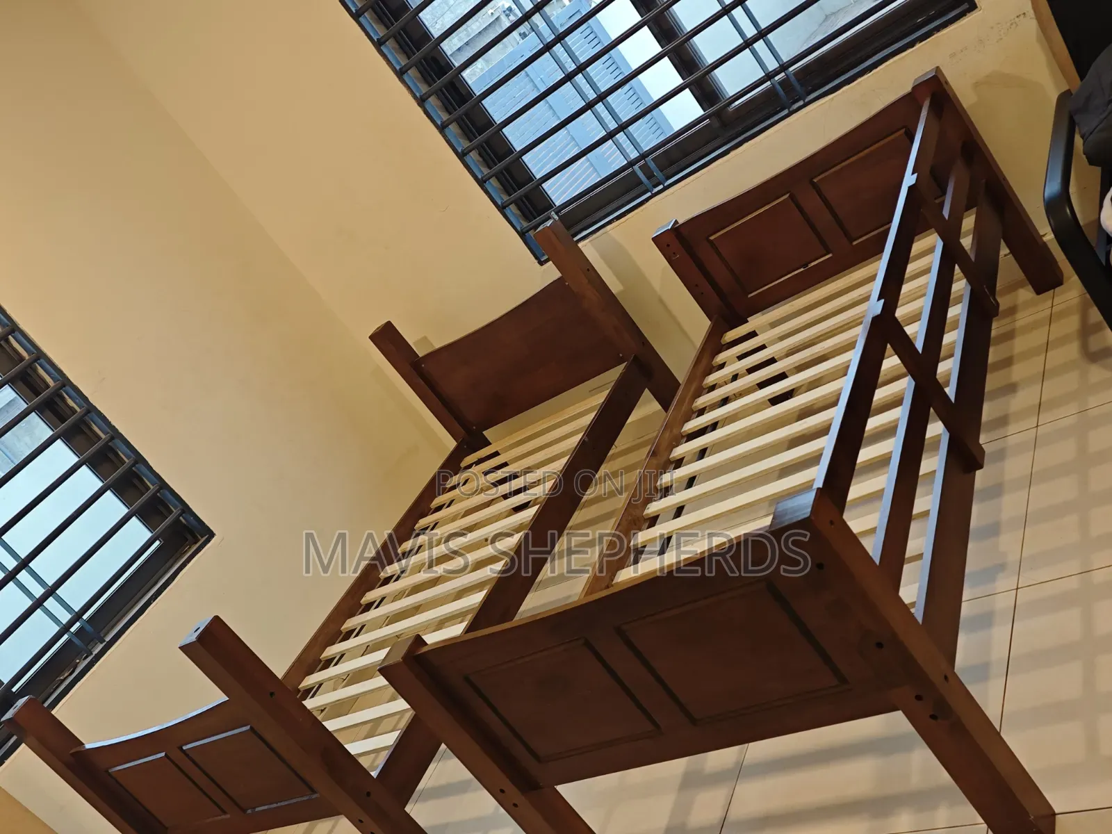 Foreign Wooden Twin Bunk Bed