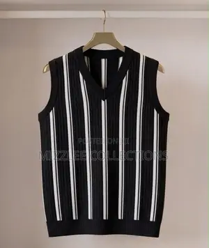 Men Stripe Vest in M-2xl