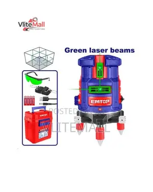 EMTOP 5-Line Self-Leveling Green Laser Level Kit.