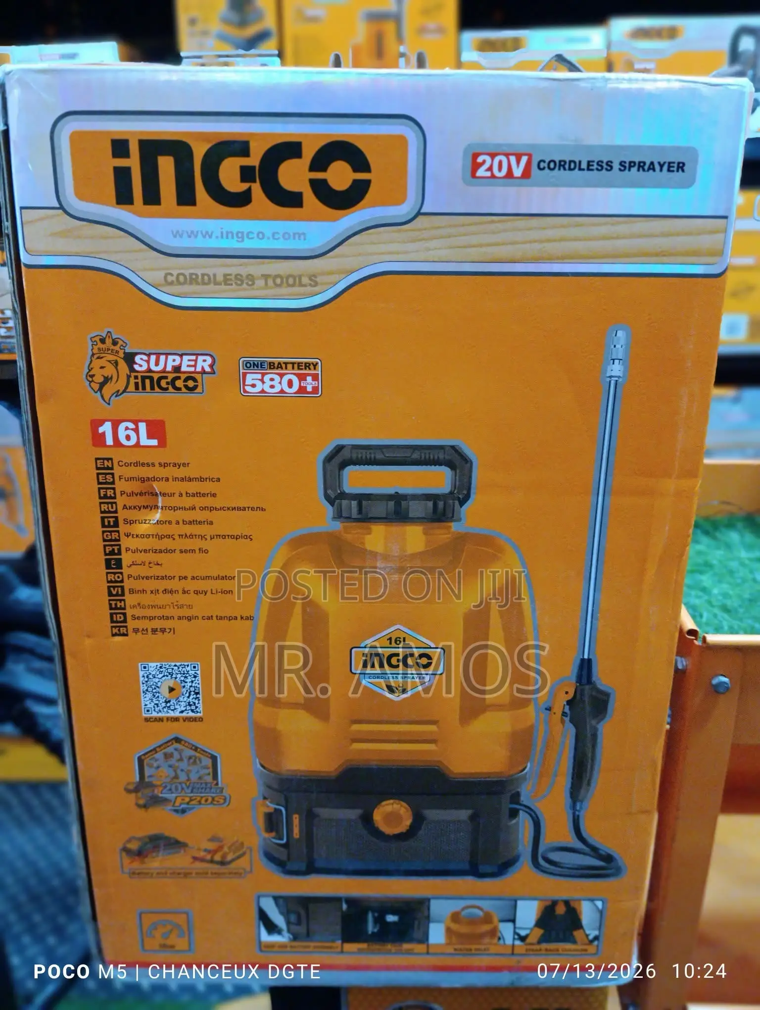 16l Cordless Knapsack Sprayer 20v - Cspli20162