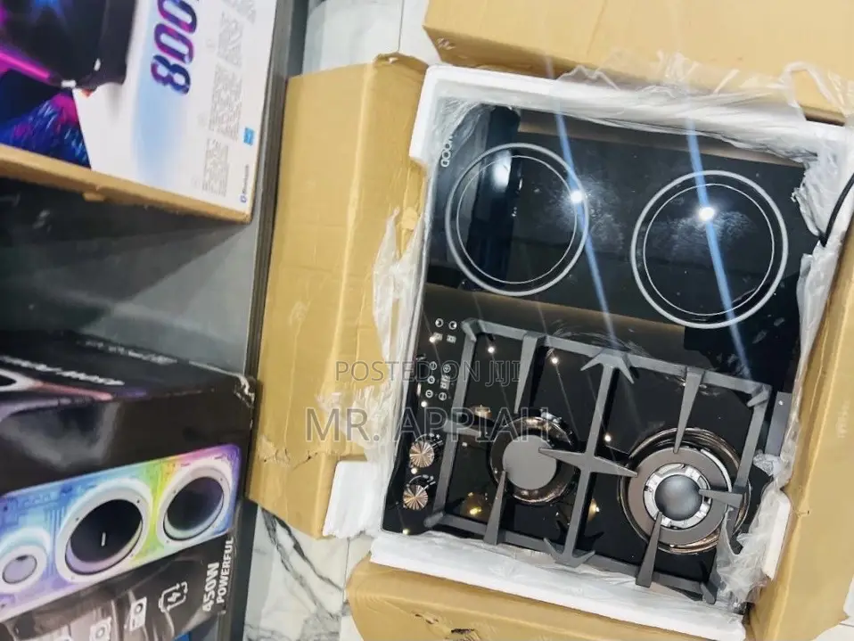 Extremely Sleek Built in 2 Gas With 2 Electric Hob(Black)