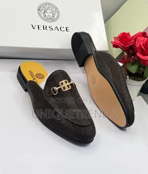Executive VERSACE Leather Half Shoe (Brown)