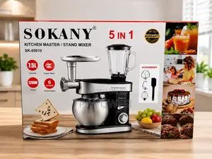 SOKANY 5-in-1 Kitchen Master Stand Mixer 7.5L 1200W SK-05010