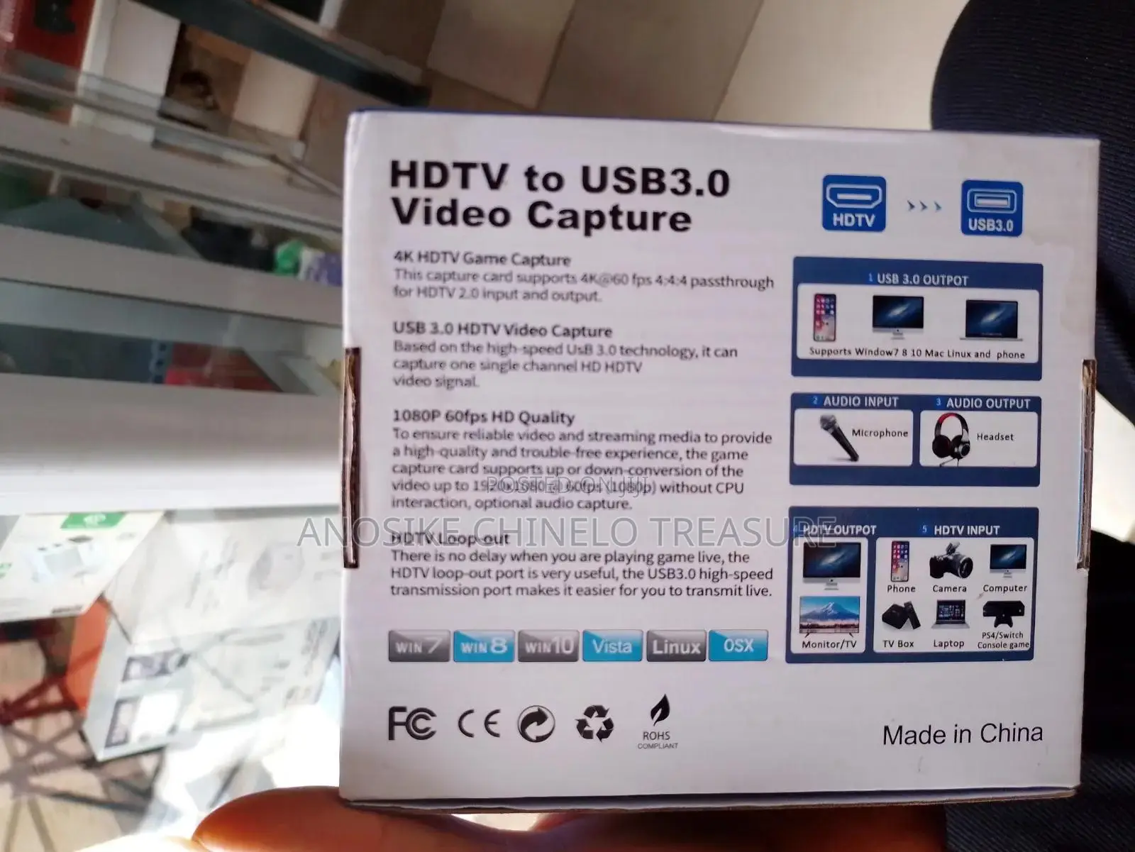 HDTV to USB 3.0 Video Capture Card – 1080P Full HD HDMI Capture Device