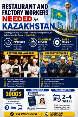 Kazahkstan Work Visa Available