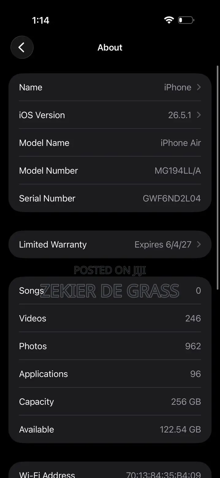 Apple iPhone Air 256 GB White