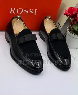 Quality ROSSI Black Suede Leather Loafers