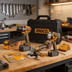 5 PCs Cordless Combo Tools Kit With 47PCs Accessories Set -COSLI250692