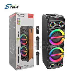 Heavy Bass Bluetooth Speaker With 2 Wireless Microphones