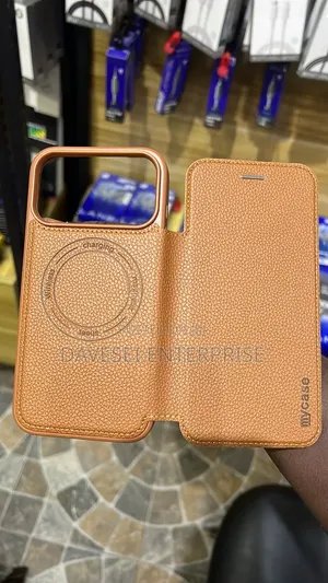 iPhone 17 Pro Max Leather Flip Cover Case