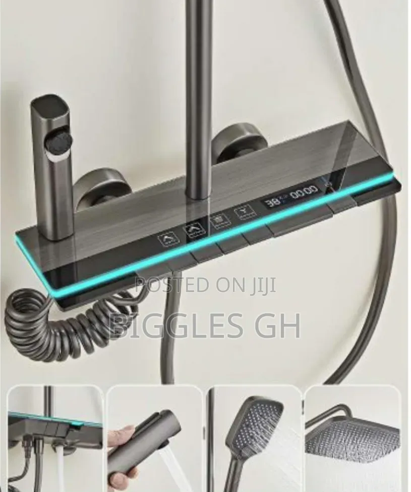 Led and Temperature Display Shower- 4in1