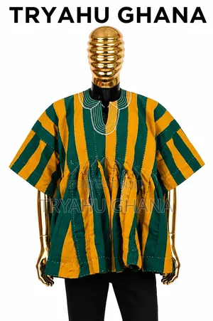 Quality Men's Gold and Green Fugu Smock for Sale