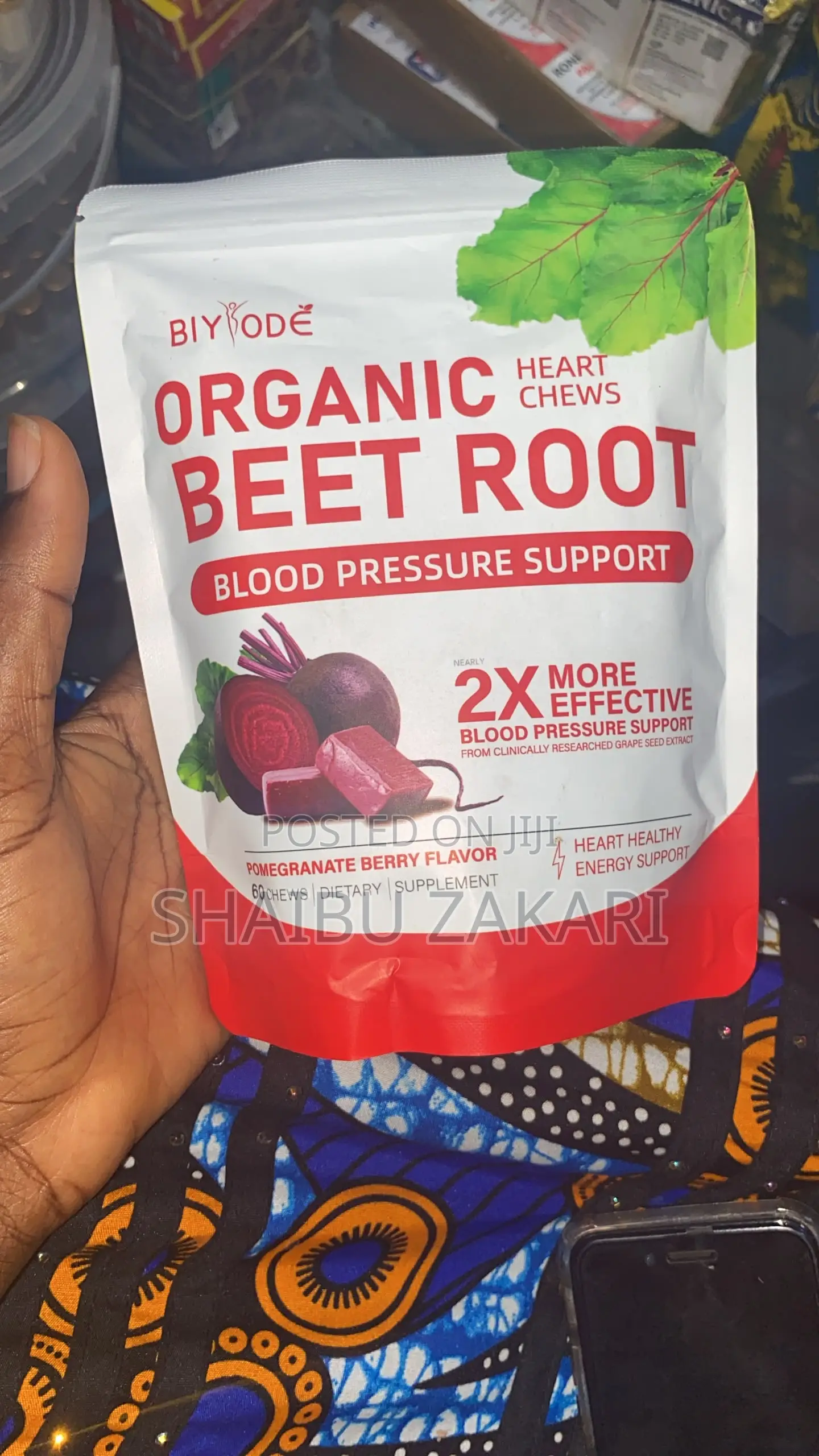 Organic Heart Chews Beet Root Blood Pressure Support