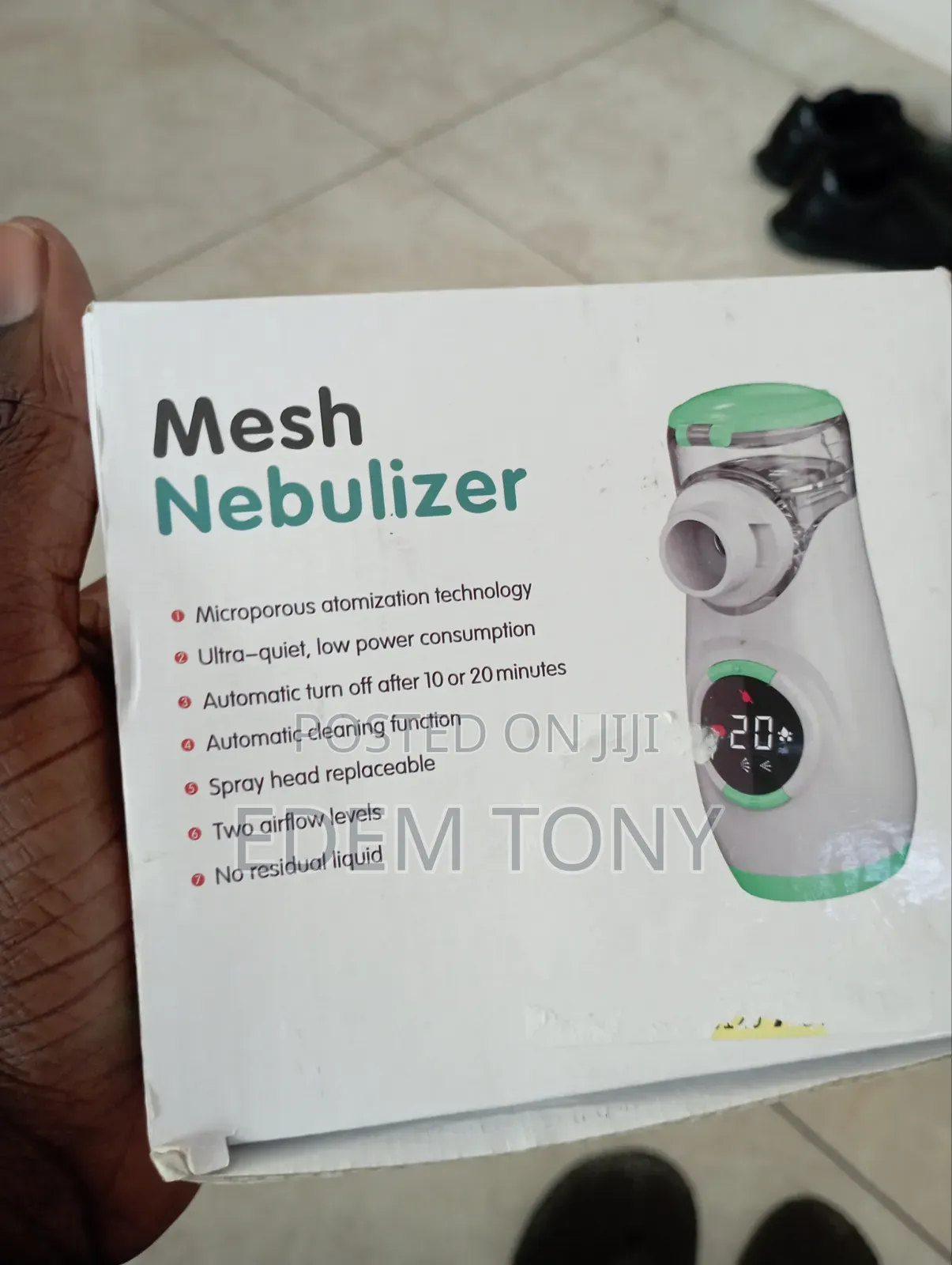 Blue-Rechargeable Mesh Nebulizer Machine for Child and Adults