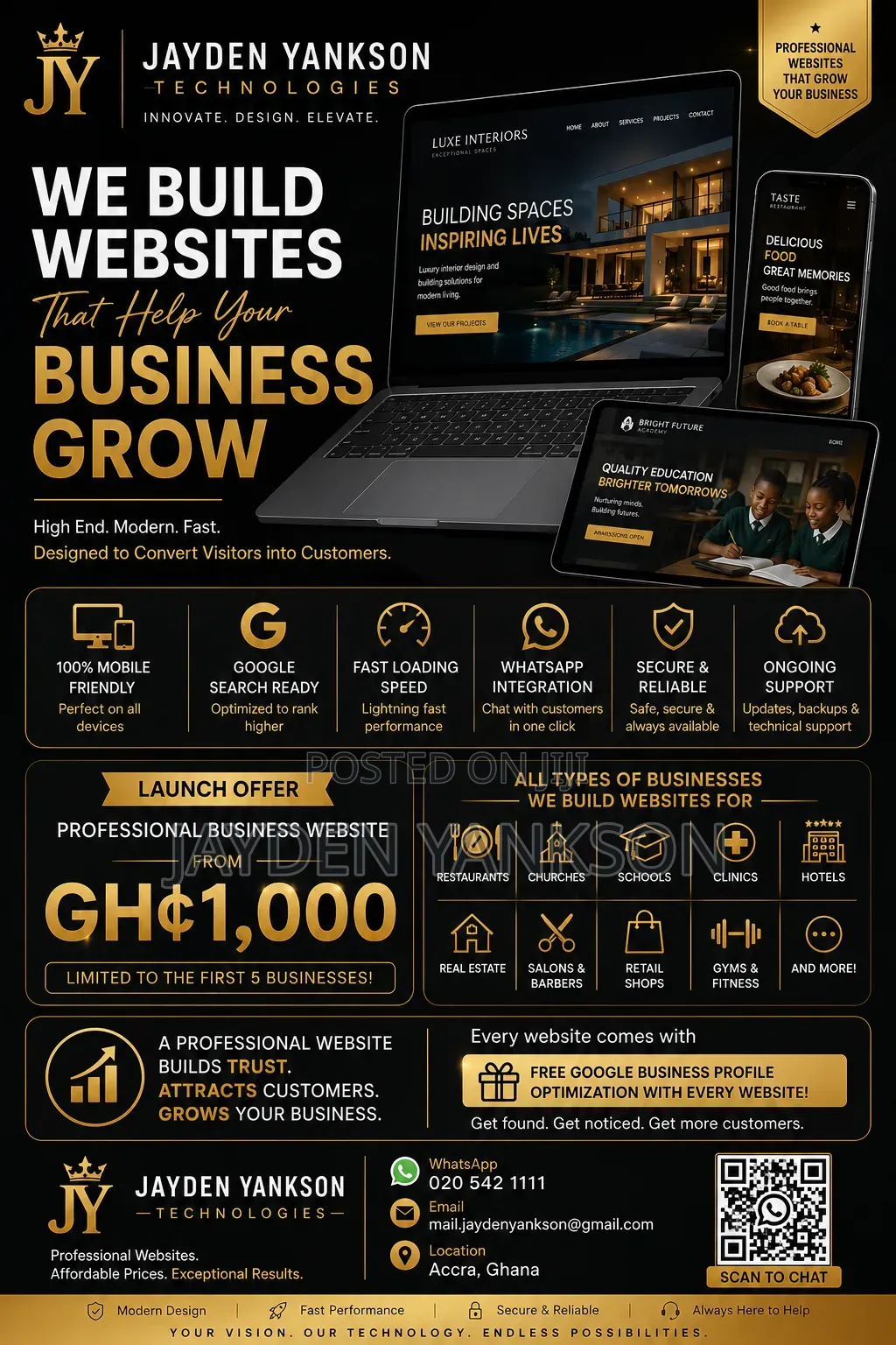 Premium Website Design for Businesses in Ghana