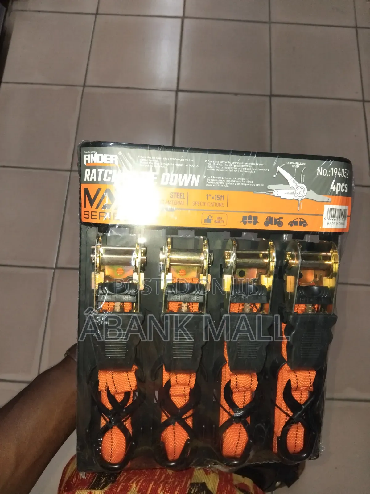 Ratchet Tie Down 1inch×15ft