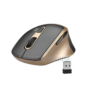 Promate 2.4GHz Ergonomic 2200 DPI Silent Click Wireless Mouse – Gold