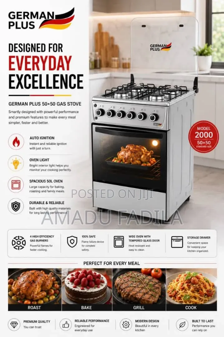 Gas Burner With Oven and Grill Plus Auto Ignition