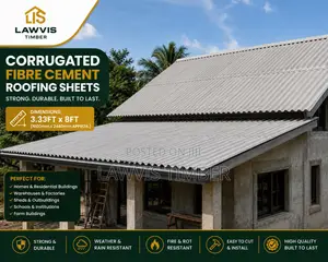 3.33ft × 8ft Corrugated Fibre Cement Roofing Sheets | Roofing Sheets
