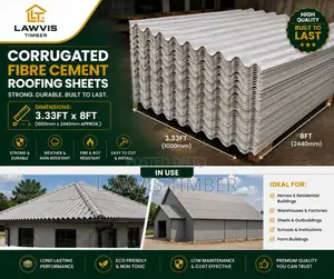 3.33ft × 8ft Corrugated Fibre Cement Roofing Sheets | Roofing Sheets