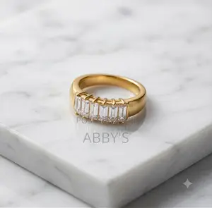 Gold Plated Stainless Steel Engagement/Promise Ring