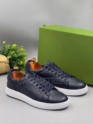 POLO Leather Lace-Up Sneakers (Navy)