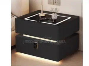 Smart Bedside Table Wireless Charging, Bluetooth Speaker Digital Lock