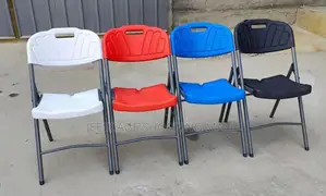 Heavy-Duty Multi-Color Plastic Folding Chair